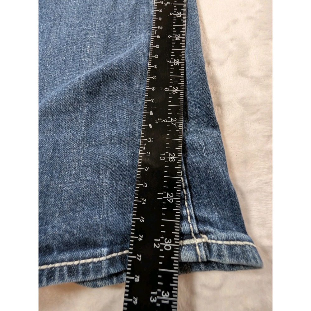 Vigoss Women Jeans Size 11 / 12 Medium Thick Stitch Embroidered Boot Flap Pocket - Picture 10 of 13